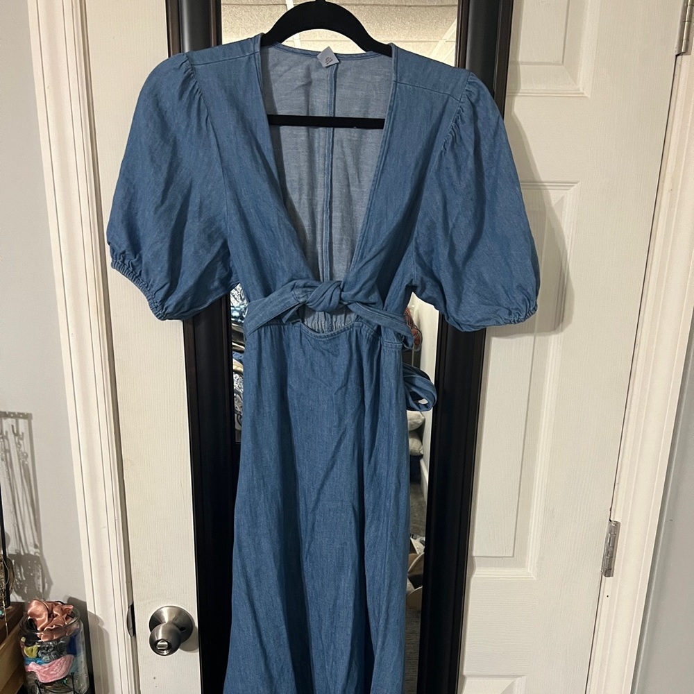 Denim maxi dress, Size M